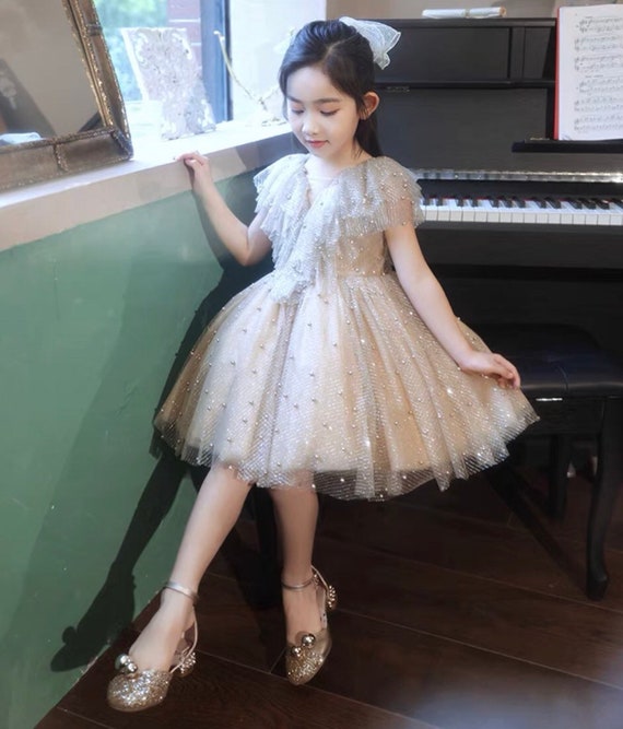 Gold Dress for Girls Princess Dress Birthday Dress Special