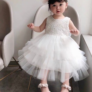 Tulle girls dress 1st birthday dress photo shoot christening dress princess dress tutu dress flower girl dress toddler dress