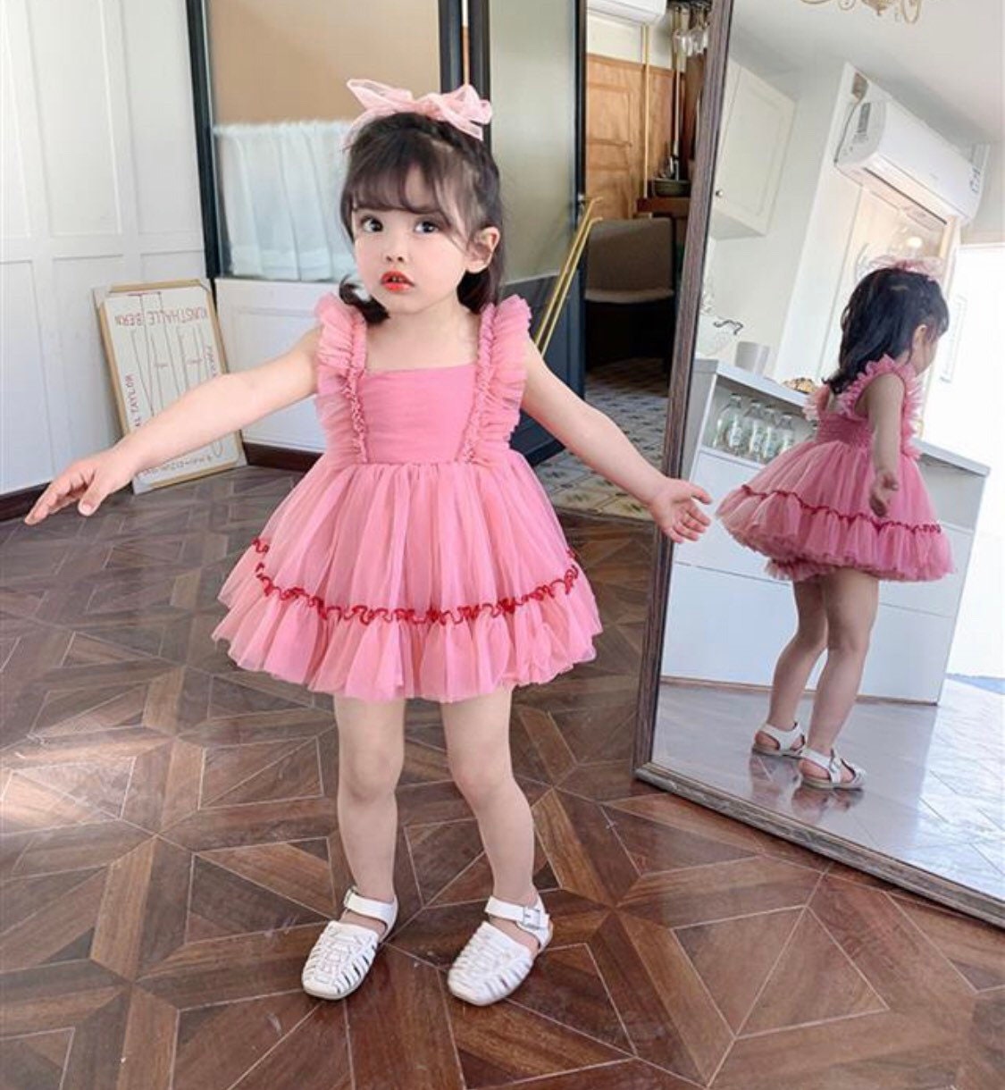 Pink Tutu Dress Girls Fluffy Dress 1st Birthday Dress Princess - Etsy UK