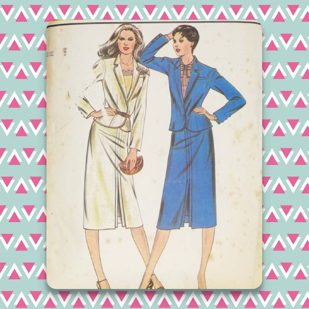 Vintage Sewing Pattern 6986 Sewing Pattern Butterick Vintage Ladies Marie Osmond Jacket Skirt B