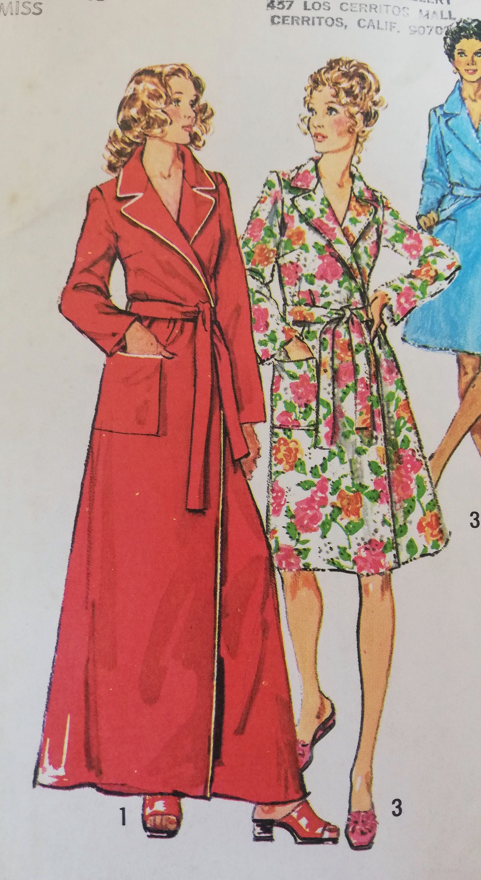 Simplicity 5989 Robe in 2 lengths Robe sewing pattern Etsy