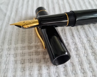 N6C Nikko Ebonite Black Handmade Fountain Pen