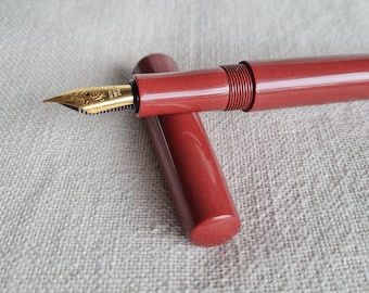 N6 Nikko Ebonite (Red) Handmade Fountain Pen