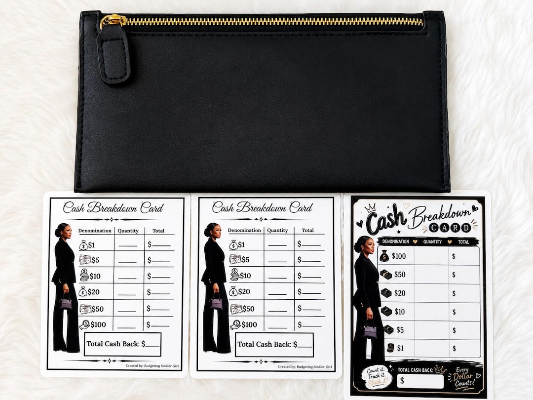 Cash Breakdown Wallet Set - Etsy