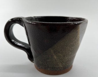 Wheel thrown coffee mug, original, handmade, coffee cup, great gift, handled coffee mug