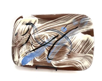 Slab built serving tray, Appetizer plate, Decorative tray, Charcuterie tray, Rectangle serving tray