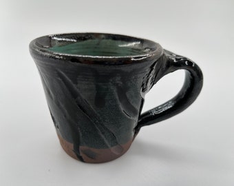 Wheel thrown coffee mug, hand-made, stoneware mug, coffee cup, pottery cup, handled cup, ceramic cup