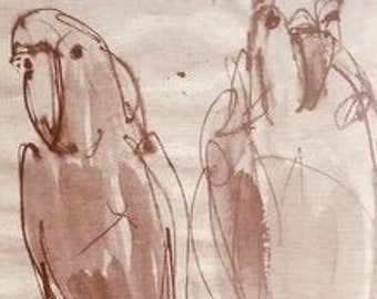 Majestic Parrots Downloadable Digital Art Document