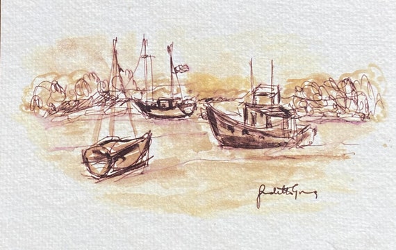 No Name Harbor Downloadable Digital Tropical Art