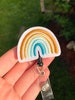 Rainbow Badge Reel Alligator Claw 