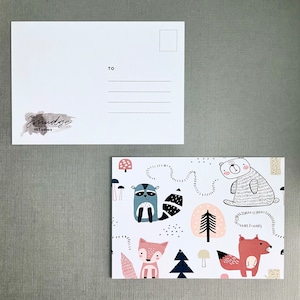 Cartão Postal Animais da Floresta