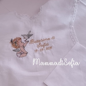 Angelo Battesimo Bimba, Baby Baptism Angel, borduurontwerp, 2 vijl