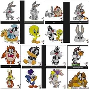16 File Baby Looney Tunes, embroidery design.