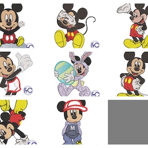 8 design Mickey Mouse embroidery design machine, Baby embroidery pattern ,topolino embroidery design, Kids embroidery