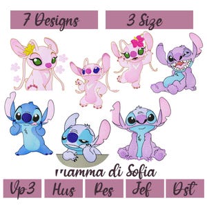 7 Digital file Stitch and Angel .. 3 Size