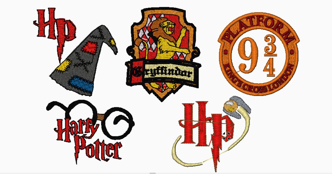 5 design HARRY POTTER embroidery design machine Baby Etsy