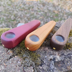 3.5 inch Slim Cone Block Hardwood Smoking Pipe 5/8 inch Bowl