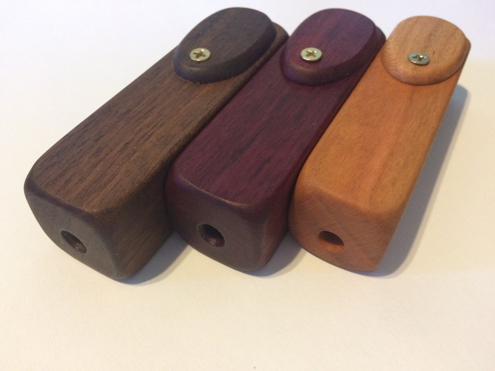 3 inch Hardwood Wooden Smoking Pipe with Lid/Cover Walnut Etsy