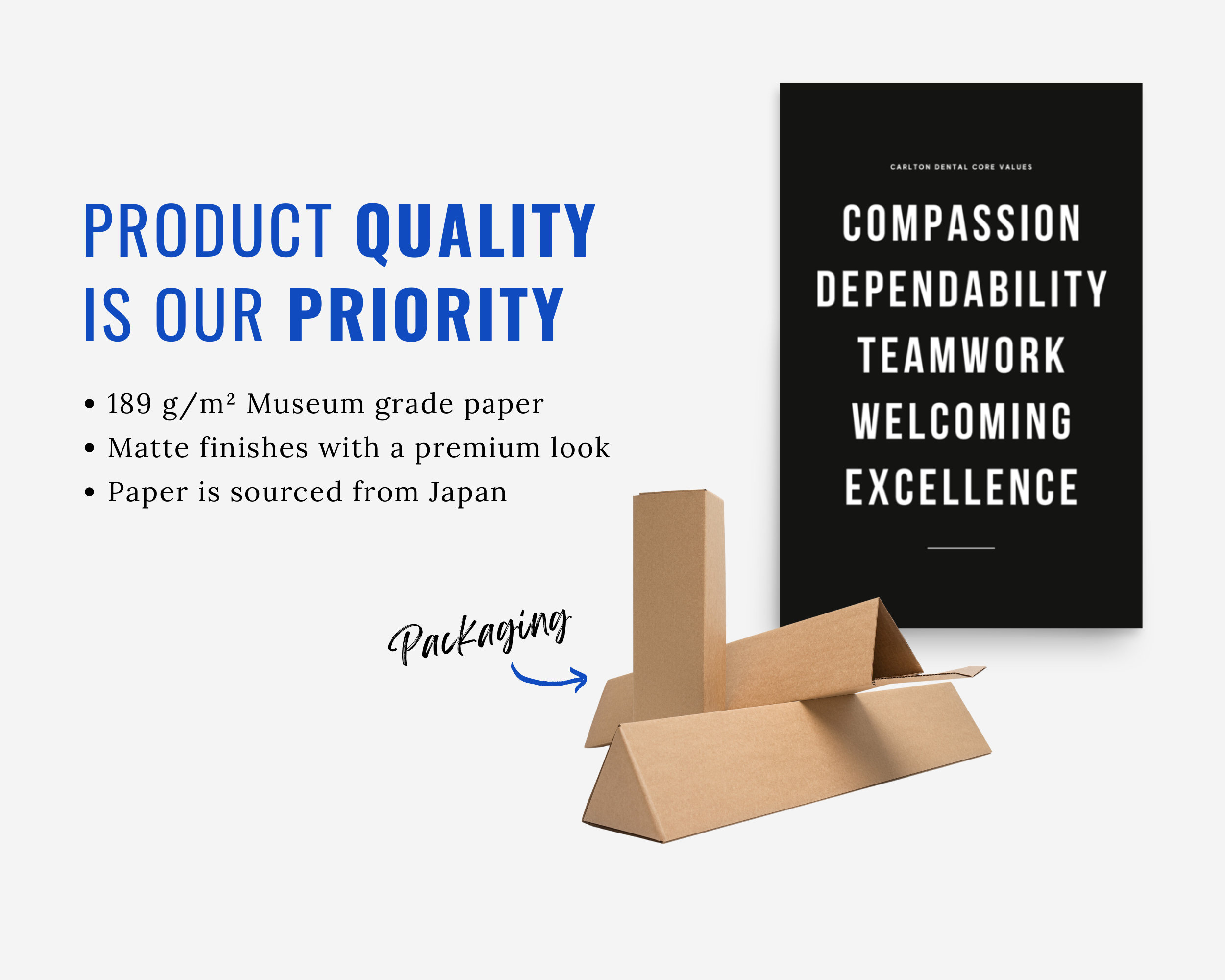 Personalized Core Values Wall Art Print Poster | Motivational Quote ...