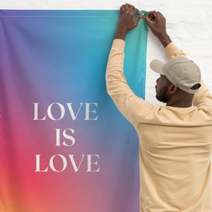 Rainbow Pride Flag Wall Hanging Banner | Love is Love | LGBTQ+ | Pride Month | Garden Flag | Rainbow Flag | Pride Month Gift | LGBTQ Gift