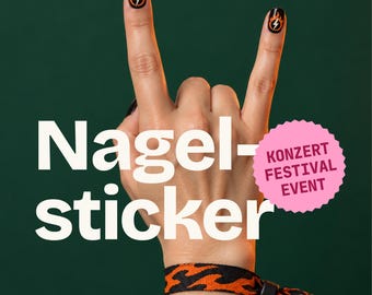 Festival Nail Stickers Kit | Concert Open-Air Nail Stickers | Personalized Nail Stickers | Nail Art Festival Motif | Custom Design