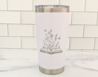 Open Book Tumbler| Books| Reader| Reading | Book Club| Book Lover| Book Gift| Travel Mug| Gift for Her