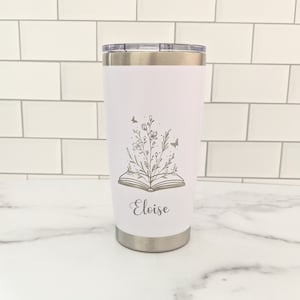 Open Book Tumbler| Personalized Book Tumbler| Reader Gift| Book Mug | Book Club Gift| Reading Cup|Book Lover| Book Gift| Gift for Her