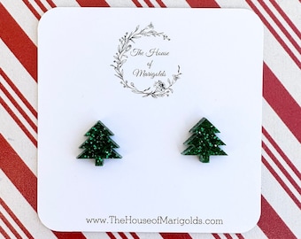 Glitter boomoorstekers| Kerstboomoorbellen | Winteroorbellen| Kerstoorbellen |Vakantieoorbellen| Kousvuller