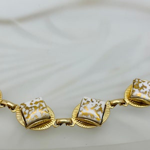 Gold and White Necklace, 1960’s-1970’s, Vintage