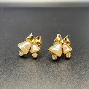 Christmas Bell Earrings, Vintage, Holiday Jewelry