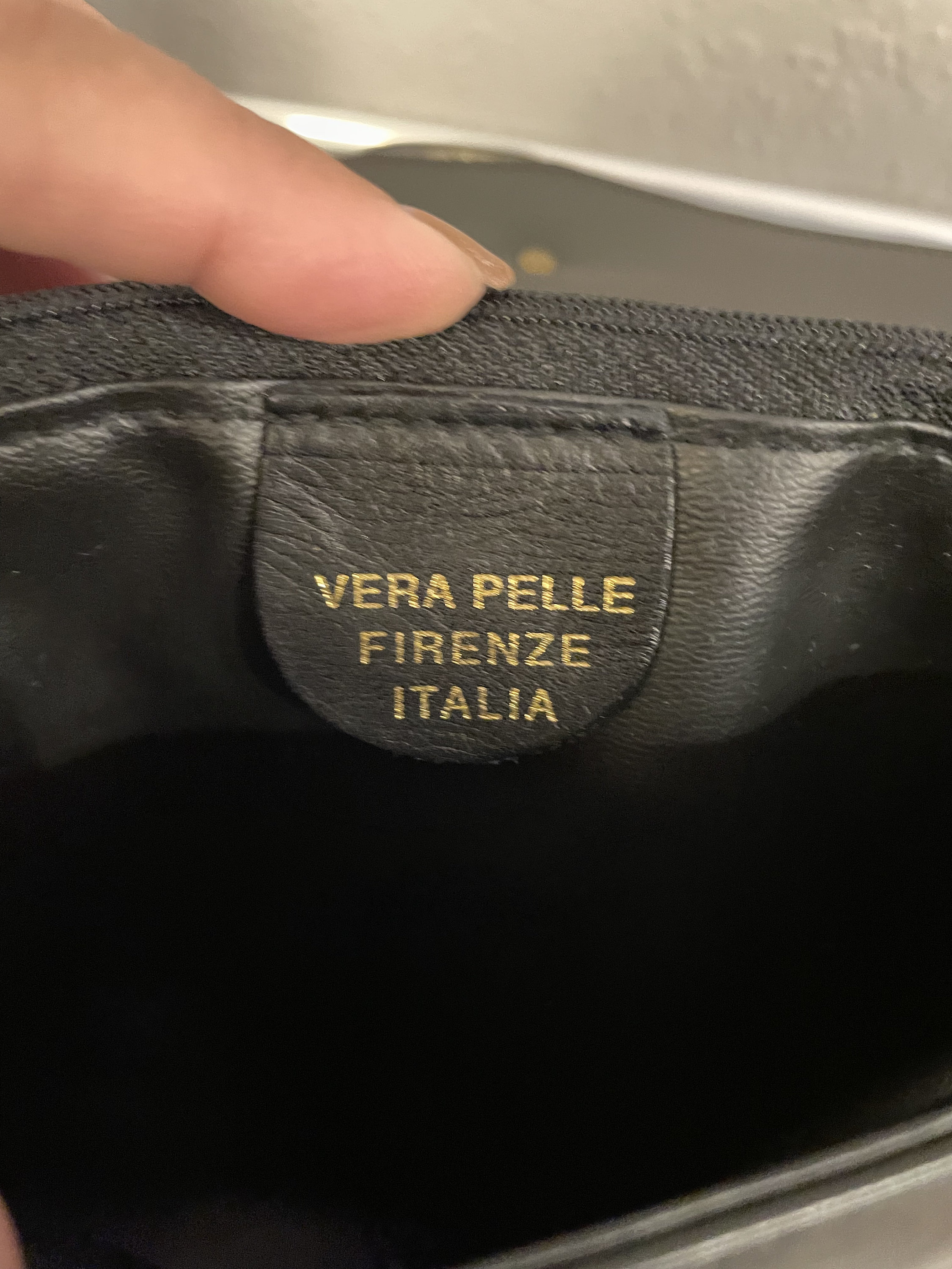 Frizzoni Firenze borsa vera pelle stampata coccodrillo blu