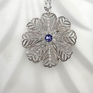 Snowflake Pendant, Double Sided, Holiday, Winter, Vintage
