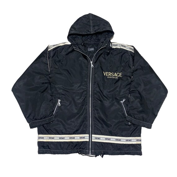 Vintage Versace Jeans Couture Embroidered Big Logo Hooded - Etsy