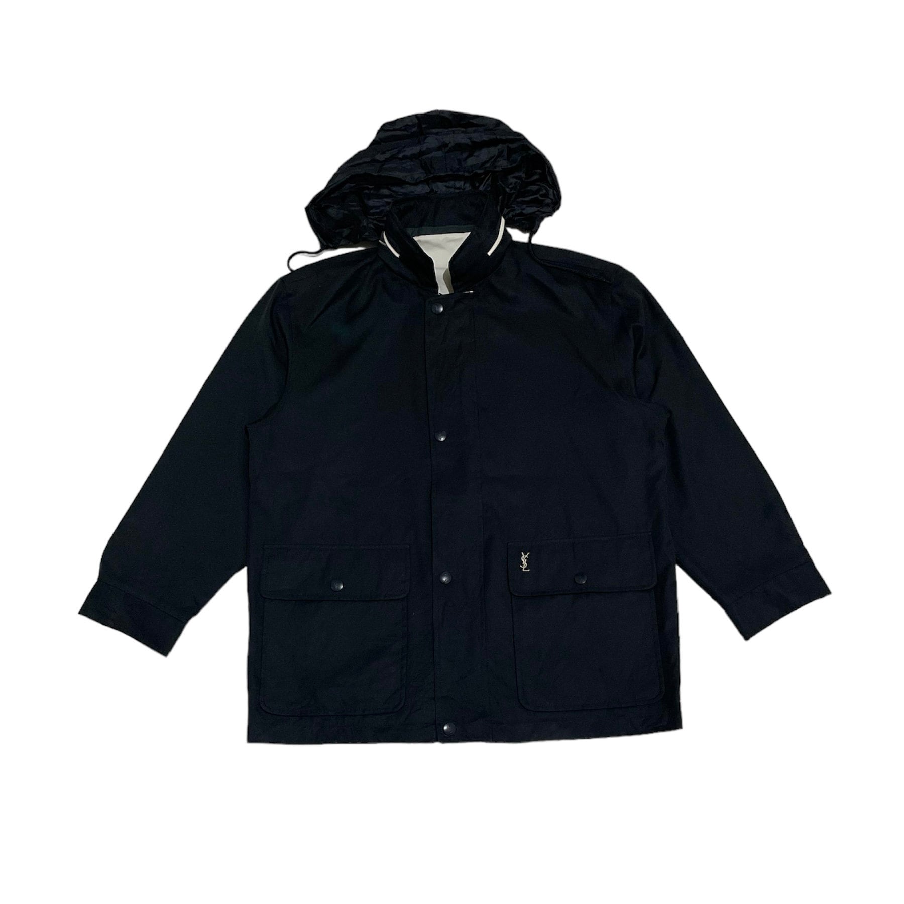 Vintage YSL Yves Saint Laurent Reversible Big Logo Jacket - Etsy