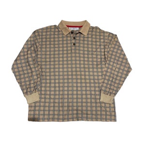 Vintage Burberrys Nova Check Longsleeve Poloshirt