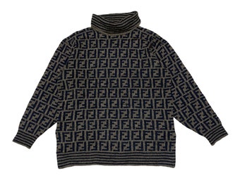 Vintage Fendi Zucca Rollneck Knitwear