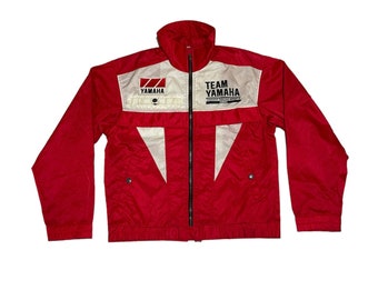 Vintage YAMAHA Team Yamaha Racing Sports Orange Jacket Size L Made