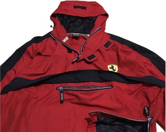 Vintage 90s Ferrari Cagoule Halfzip Jacket - Etsy
