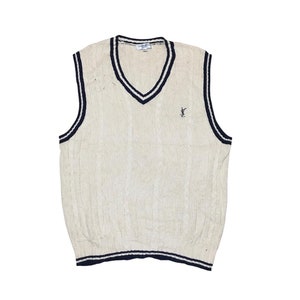 Vintage YSL Yves Saint Laurent Knit Vest - Etsy