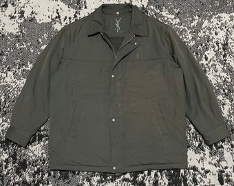 Vintage YSL Yves Saint Laurent Reversible Big Logo Jacket - Etsy
