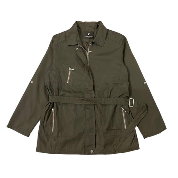 Louis Vuitton, Vintage Louis Vuitton Logo Belted Parka Jacket