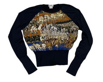 Vintage 80s Hermes Silk Knit