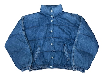 Vintage Chanel Puffer Denim Jacket