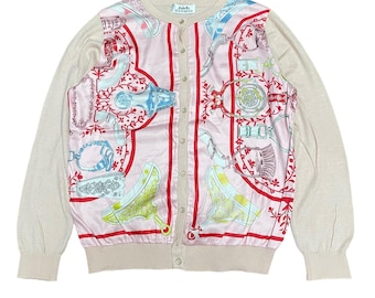 Vintage Hermes Seidenstrickjacke