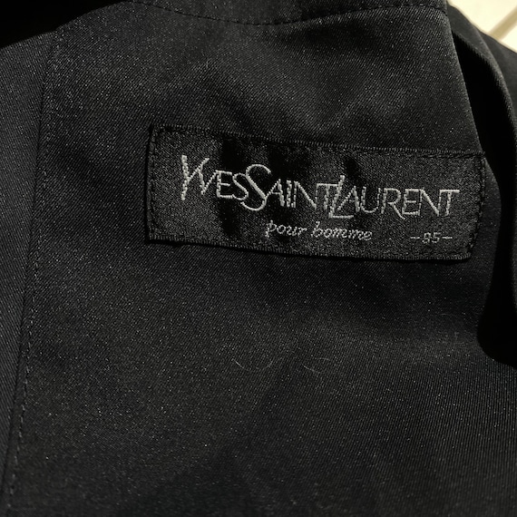 YVES SAINT LAURENT pour homme ロゴ ジャケット M Yves Saint Laurent Pour Homme Spellout Big Logo Embroidery