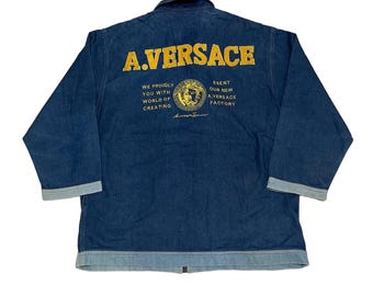 Vintage A.Versace Big Logo Danim Jacke