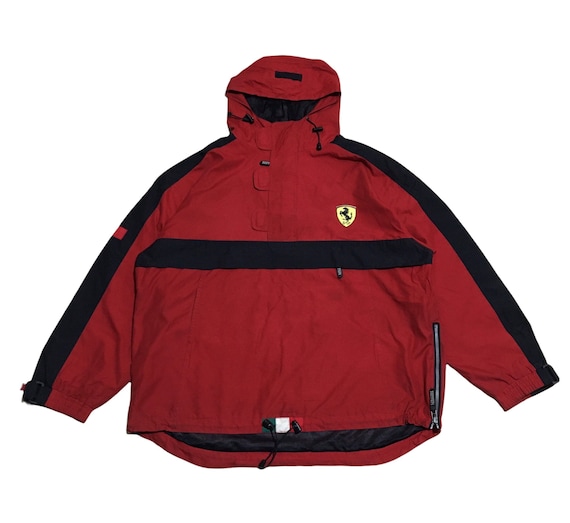 Vintage 90s Ferrari Cagoule Halfzip Jacket - Etsy