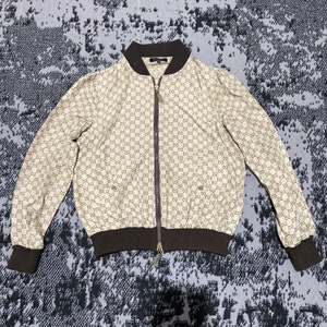 Vintage Gucci Monogram Bomber Jacket Etsy India