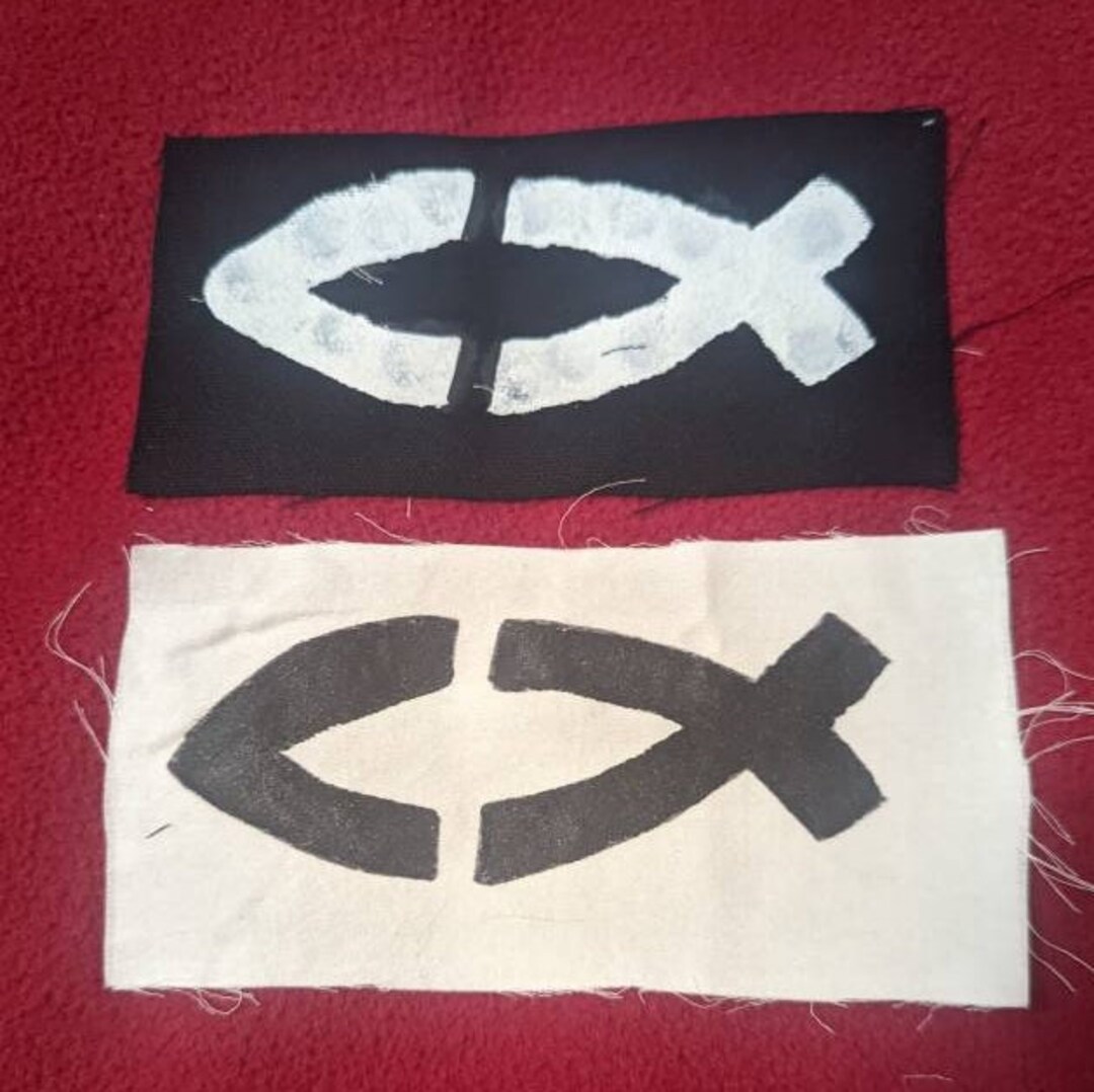 Ichthys Patch / Jesus Fish Patch / Punk Patch - Etsy