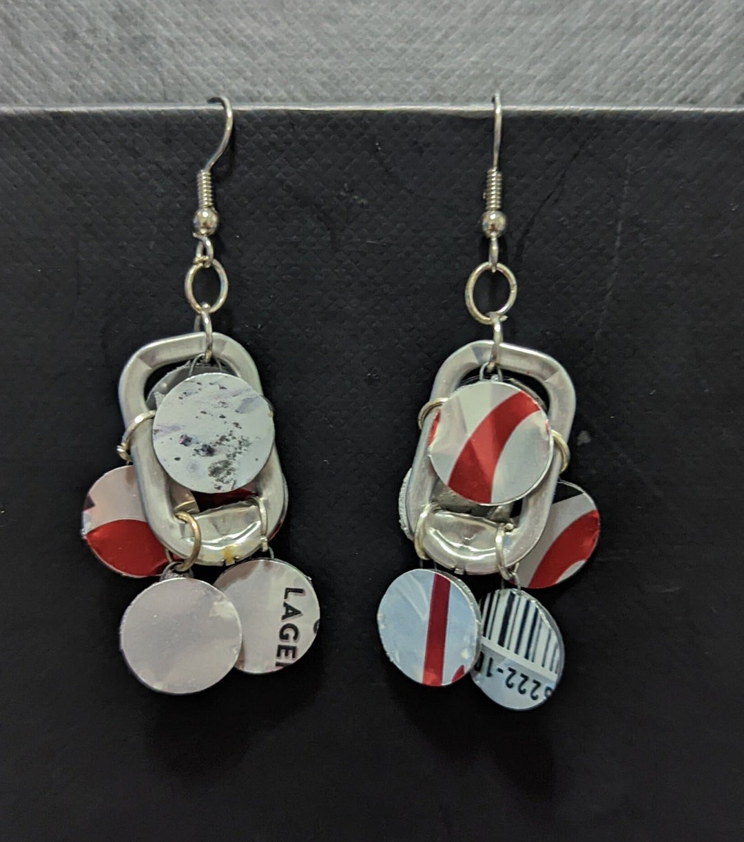Coors Light Upcycled Earrings Zero Waste Recycled Aluminum Eco Friendly